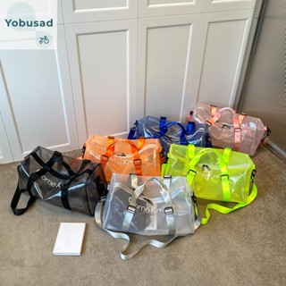 [Yobusad.th] กระเป๋าโท้ท แบบใส มีซิป สายปรับได้ พร้อมหูหิ้ว สําหรับผู้หญิง และผู้ชาย