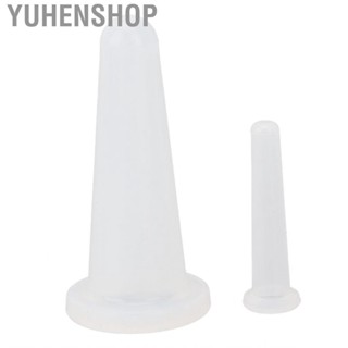 Yuhenshop 2pcs Facial Cup Kit Set Cupping Silicone Vacuum  White