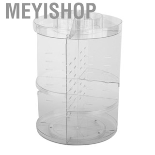 Meyishop Acrylic Makeup Shelf  Transparent Storage Rack 360 Degree Rotating Costemics Display Case