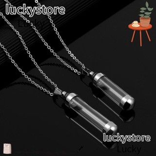 Lucky จี้สร้อยคอ รูปขวดแก้วนําโชค เปิดฝาสกรูได้ DIY