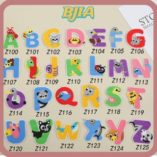 Bja แผ่นแพทช์ ปักลายตัวอักษร A-Z Iron on Patches หลากสีสัน สําหรับผู้ใหญ่ และเด็ก 52 ชิ้น