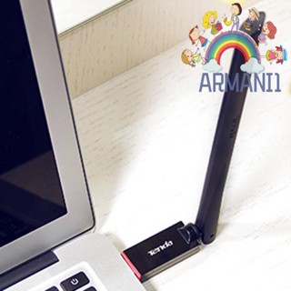 [armani1.th] อะแดปเตอร์การ์ดเครือข่ายไร้สาย Tenda U6 300Mbps Mini WiFi USB 2.0 2.4G ขนาดเล็ก