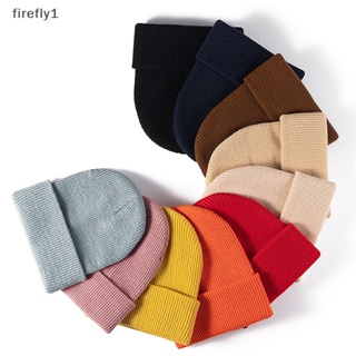 [Firefly] หมวกบีนนี่ลําลอง ผ้าถัก ให้ความอบอุ่น สีพื้น แฟชั่นฤดูหนาว สําหรับทุกเพศ [TH]