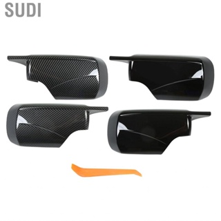 Sudi Side View Mirror Caps Door Covers Antiscratch for 3 Series E46 Sedan 1998‑2005