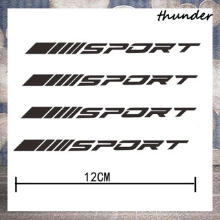 Thunder สติกเกอร์สะท้อนแสง ลายภาษาอังกฤษ สําหรับติดตกแต่งขอบล้อรถยนต์ 4 ชิ้น ต่อชุด