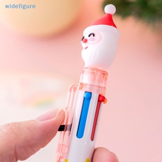 Widefigure ปากกามาร์กเกอร์ แบบกด 6 สี 10 สี สําหรับคริสต์มาส 1 ชิ้น