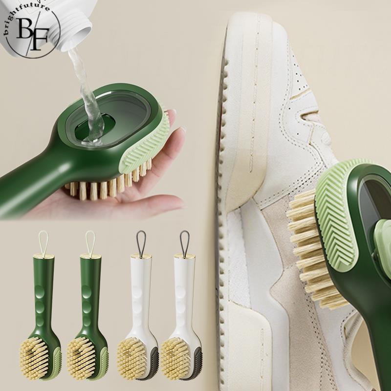 Shoe Brushes With Soap Dispenser Long Handle Brush Cleaner For Clothes Shoes Household Laundry Cleaning Brush