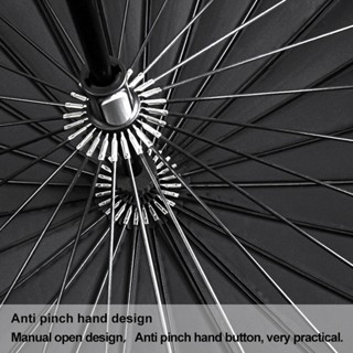 [lzdjhyke2yi] ร่มกันฝน 24 ซี่ กันลม สไตล์คลาสสิก สําหรับเดินกลางแจ้ง