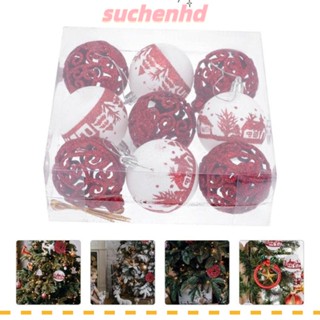 Suchenhd ลูกบอลแขวนตกแต่งบ้าน เทศกาลคริสต์มาส 9 ชิ้น/ชุด