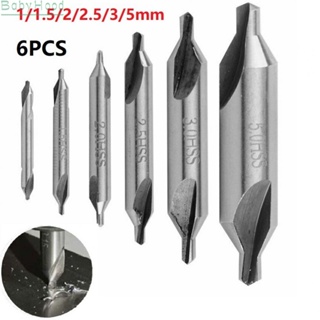 【Big Discounts】6pcs Center Drill Bits 5/3/2.5/2/1.5/1mm 60 Degree Double End For Lathe#BBHOOD