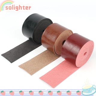 Solighter สายนาฬิกาข้อมือหนัง สีดํา แดง น้ําตาล DIY สําหรับงานฝีมือ