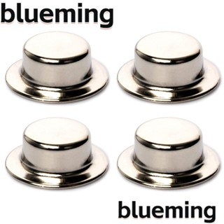 Blueming2 ฝาครอบปุ่มกด เหล็ก สีเงิน ทนทาน สําหรับรถบรรทุก 4 ชิ้น