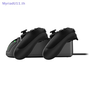 Myriadu อุปกรณ์ชาร์จคอนโทรลเลอร์คู่ สําหรับ PS4 Slim Pro USB ไฟแสดงสถานะ LED