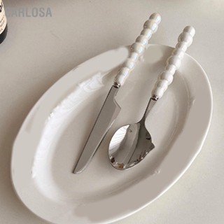 CARLOSA Flatware ชุดช้อนส้อมช้อนส้อมมีดเครื่องครัวชุดเซรามิค Pearl Handles สำหรับร้านอาหารบ้านโรงแรม