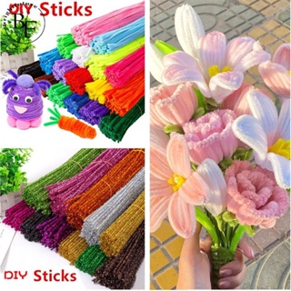 ชุดก้านทําความสะอาดท่อ Chenille Sticks Chenille Stems แฮนด์เมด หลากสี ของเล่นสําหรับเด็ก 100 ชิ้น