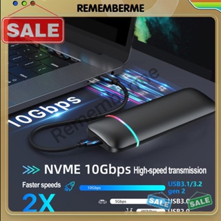 M.2 NVMe/NGFF กล่องฮาร์ดดิสก์ USB Type-C สําหรับ M.2 2230 2242 2260 2280 [rememberme.th]