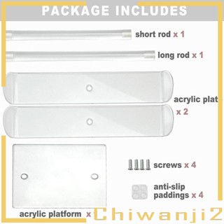 [Chiwanji2] ชั้นวางที่คาดผมอะคริลิค 2 ชั้น ทนทาน สําหรับจัดระเบียบที่คาดผม