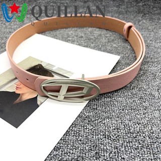 Quillan เข็มขัดคาดเอว ทรงวงรี ลายตัวอักษร P สไตล์เกาหลี พังก์ แนวสตรีท เข้ากับทุกการแต่งกาย แฟชั่นสําหรับผู้ชาย ผู้หญิง Y2k