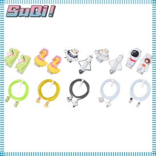 Suqi ตัวป้องกันสายเคเบิล USB ขนาดเล็ก ลายการ์ตูน สากล