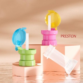 Preston ฝาขวดน้ํา กันหก พร้อมหลอดซิลิโคน กันสําลัก สําหรับเด็ก