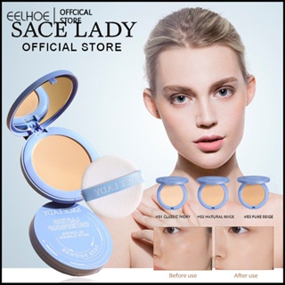 Sace Lady Oil-Control Bedak แป้งอัดแข็งกันน้ำ Matte Flawless น้ำหนักเบาควบคุมน้ำมันแต่งหน้า Air Cushion 8g -eelhoe