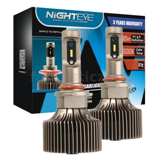 Nighteye หลอดไฟตัดหมอก LED H3 H7 H11 9005 9006 9000LM 60W 6000K สําหรับรถยนต์ 2 ชิ้น