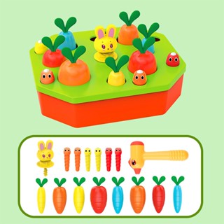  GARDEN LIVE แครอท Harvest ของเล่นผักเกมหน่วยความจำของเล่นรูปร่างการเรียงลำดับสีการจับคู่ของเล่น Fine Motor Skill