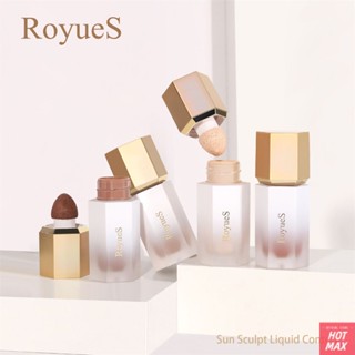 RoyueS Volume Repair Liquid High GLOSS Brightening คอนซีลเลอร์สำหรับใบหน้ากันน้ำ Long Lasting แต่งหน้า 7ml Highlight Liquid ธรรมชาติ Brightening Liquid COVER Dark Circles,Beauty Frenzy