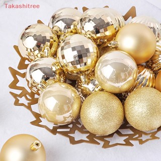 (Takashitree) จี้ลูกบอลพลาสติก สําหรับตกแต่งต้นคริสต์มาส 36 ชิ้น