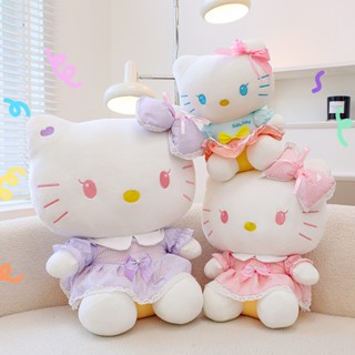 ตุ๊กตาแมว KT ประดับโบว์ ของเล่นสําหรับเด็ก