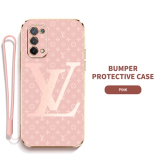 LV Ybd เคสโทรศัพท์มือถือ ซิลิกาเจล พร้อมสายคล้อง ป้องกันเลนส์ สําหรับ OPPO A74 5G A93 5G A93S 5G A54 5G