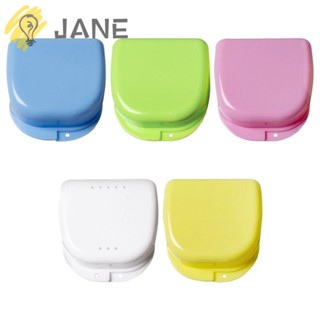 Jane กล่องพลาสติกเก็บฟันปลอม แบบพกพา หลายสี