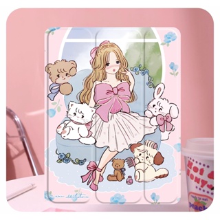 พับได้ เคาไอแพด ลายการ์ตูน เคสใสไอแพด Mikko ไอเเพด 10.2 gen7/8/9 iPad gen10 ipad Pro11 2018-2022 ipad 10.9 Air4/5 mini45