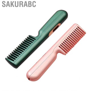 Sakurabc Electric Hair Straightening Comb  Multifunction USB Straightener Dual Use 30S Rapid Heating for Working Travel