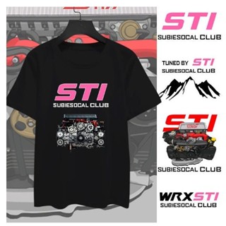 เสื้อยืดแขนสั้น ผ้าฝ้าย พิมพ์ลายรถยนต์ JDM Attitude engine monster STI สําหรับผู้ชาย และผู้หญิง