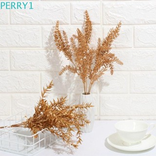 Perry ช่อดอกไม้ปลอม พลาสติก สีเงิน สีทอง สําหรับตกแต่งบ้าน ปาร์ตี้คริสต์มาส