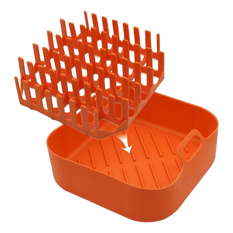 MT Silicone Air Fryer Basket Air Fryer Accessories เครื่องมือทําอาหารสําหรับ Air Fryer