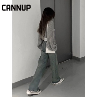 Cannup เสื้อคลุม เสื้อกันหนาว วินเทจ สไตล์ สบายๆ สบาย WMY2390NXK37Z230914