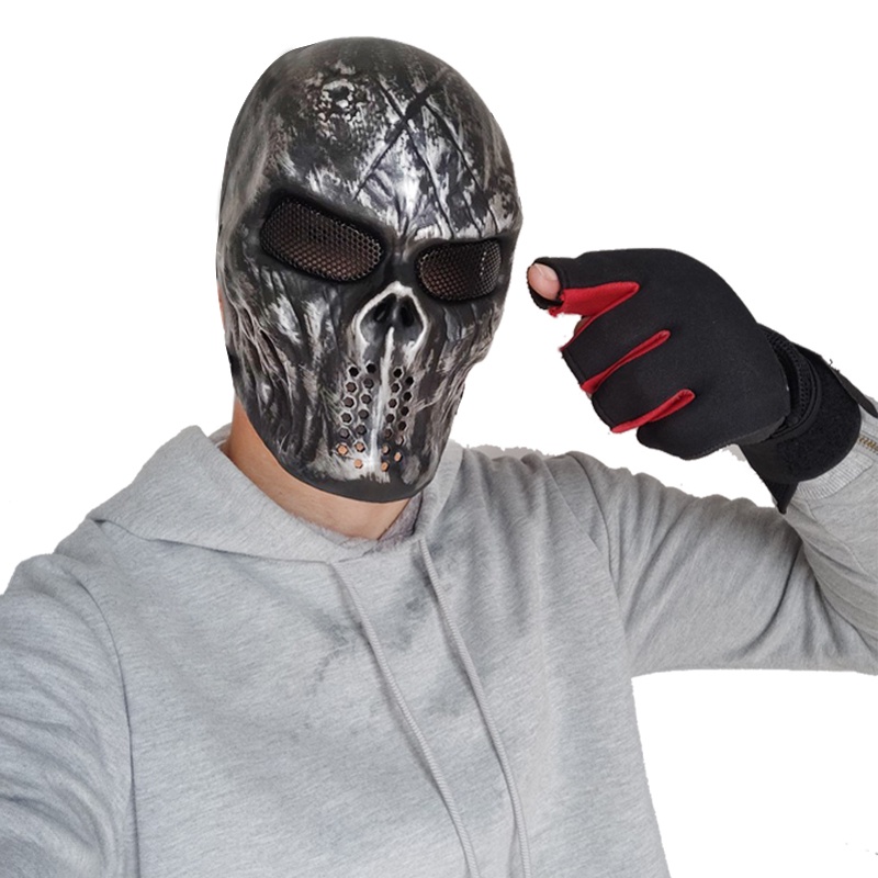 ร้อน CS เกมคอสเพลย์ M06 หัวหน้าบทบาทเล่นหน้ากาก Latex เกมกลางแจ้งอุปกรณ์ Gothic Skull หมวกสําหรับผู้