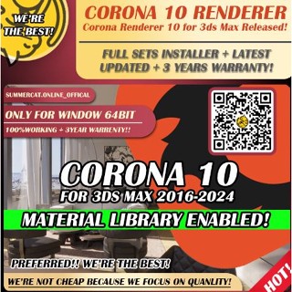 V10【𝐌𝐚𝐭𝐞𝐫𝐢𝐚𝐥 𝐋𝐢𝐛𝐫𝐚𝐫𝐲 𝐄𝐧𝐚𝐛𝐥𝐞𝐝+ InstallVideoGuideCORONA RENDERER 9.3/8/7/6 PLUGIN FOR 3DS MAX 2014-