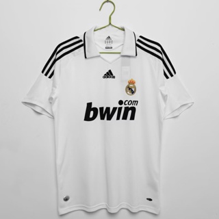 เสื้อกีฬาแขนสั้น ลายทีมฟุตบอล Real Madrid 2008/09 Real Madrid ทีมเหย้า สไตล์วินเทจ ไซซ์ S-XXL