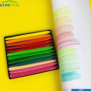 Uniis ดินสอสีน้ํามัน 24 สี ล้างทําความสะอาดได้ สําหรับวาดภาพกราฟฟิติ