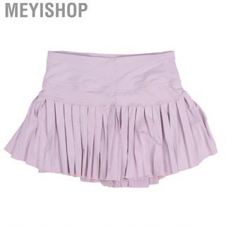 Meyishop Pleated Tennis Skirt Breathable Women With Pockets For Running Cas