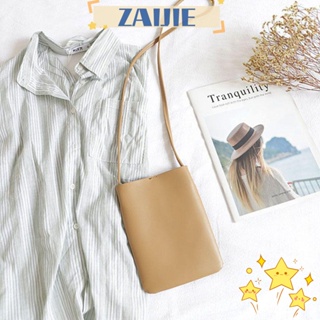 Zaijie24 กระเป๋าสะพายไหล่ กระเป๋าถือ หนัง PU นิ่ม แบบพกพา สําหรับใส่โทรศัพท์มือถือ