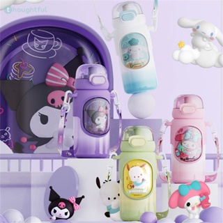 Sanrio ฉนวนกันความร้อนถ้วย 460ml น่ารักถ้วยน้ำ Kuromi Cinnamoroll หลอดที่ถอดออกได้เด็กนักเรียนถ้วยดื่มเด็กของขวัญ TH