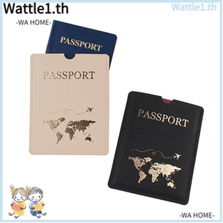 Wttle กระเป๋าใส่บัตรเครดิต หนังสือเดินทาง หนัง PU กันน้ํา แฟชั่น สําหรับเดินทาง