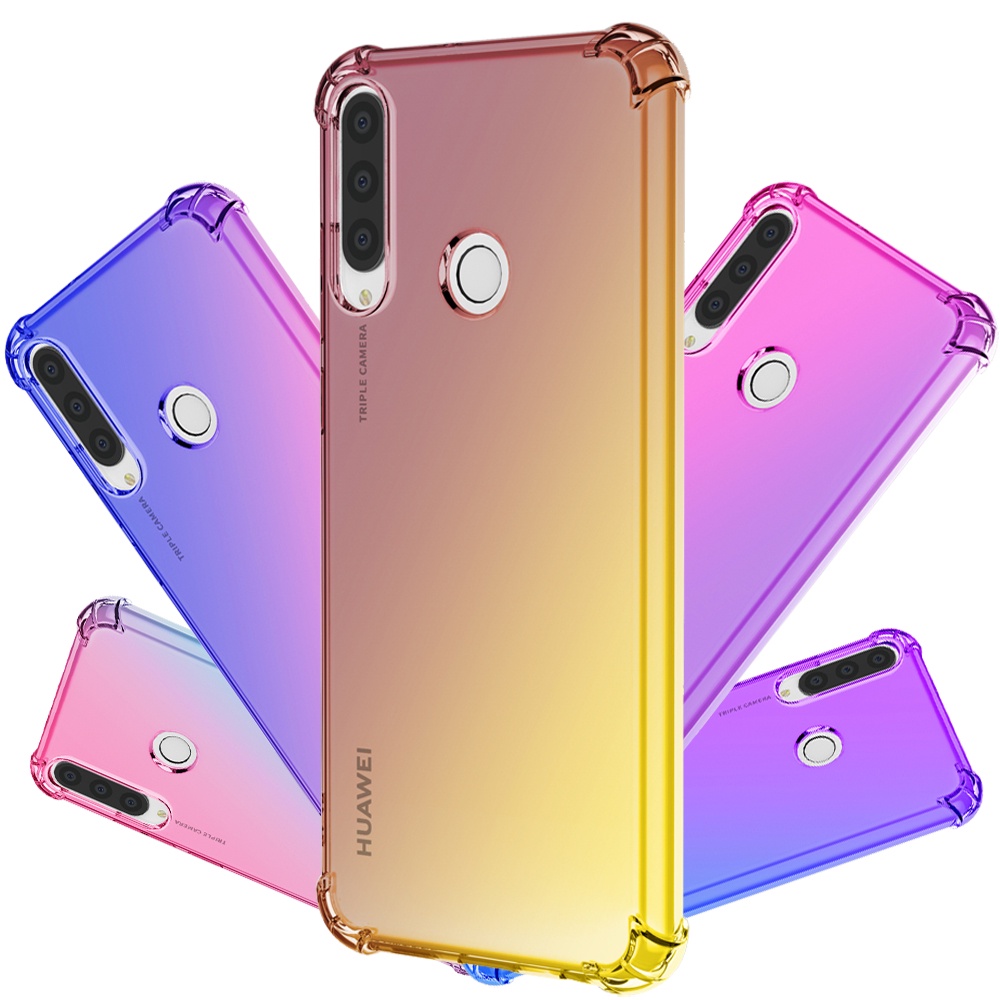 เคสโทรศัพท์ซิลิโคน TPU แบบนิ่ม ไล่โทนสี กันกระแทก สําหรับ Huawei Y9S Y6S Y7 Prime Y6 Pro P Smart Plus