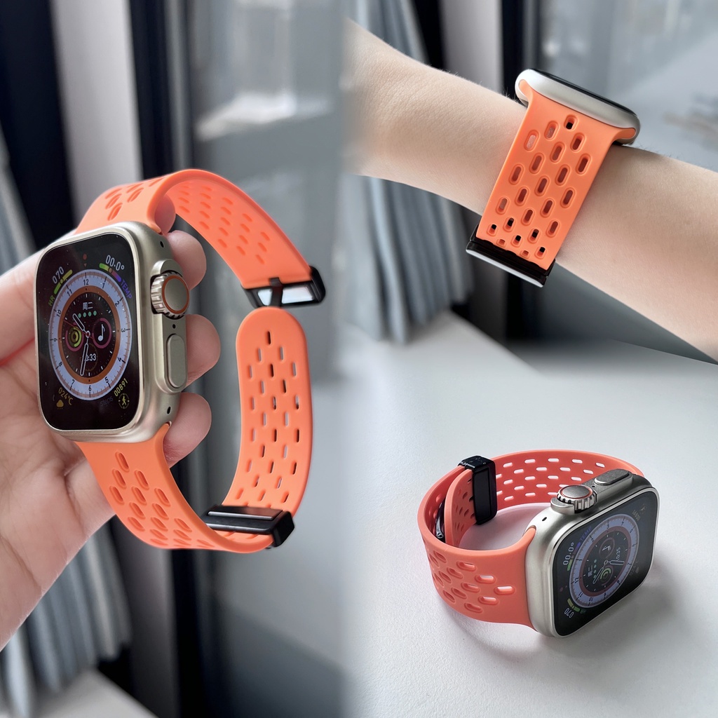 สายนาฬิกาข้อมือซิลิโคน แม่เหล็ก ระบายอากาศ สําหรับ Hcare Go 3 Go2 Go 1 Life Plus 2