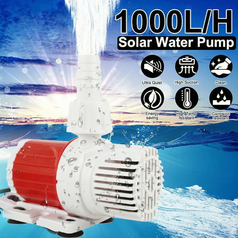 ปั๊มจุ่ม 1100L/H Max Flow 5M Max Lift ปั๊มน้ำ เงียบเป็นพิเศษ น้ำพุขนาดเล็กน้ำตก ปั๊มขนาดเล็ก 12V พลังงานแสงอาทิตย์
