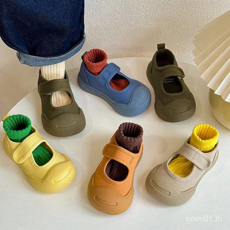 Contrast Colorinsรองเท้าเด็กChildrens Low-Cutผ้าใบรองเท้าฤดูใบไม้ผลิและฤดูใบไม้ร่วงใหม่Jack Purcellเด็กชายและเด็กหญิงปั๊มด้านล่างนุ่มอนุบาลรองเท้าในร่มน้ํา